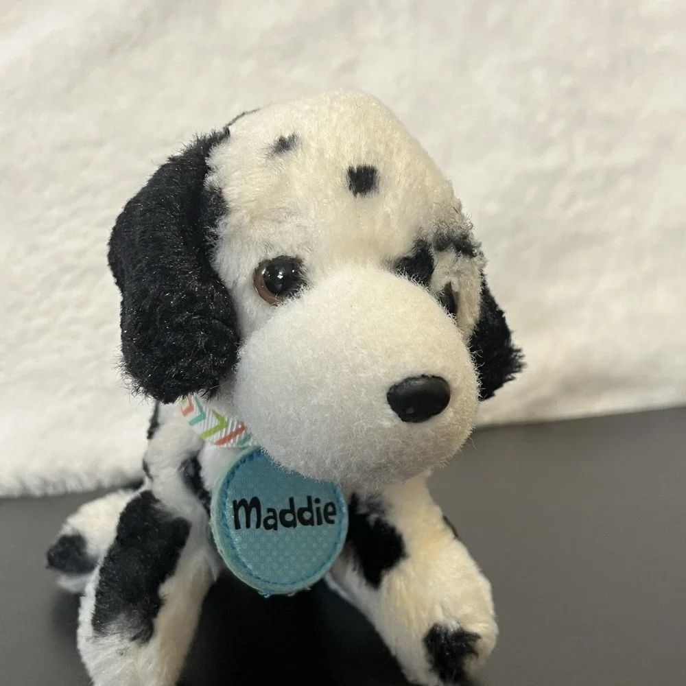 MADDIE the Dalmatian Dog Mini Plush Stuffed Animal by Justice Name Tag Collar